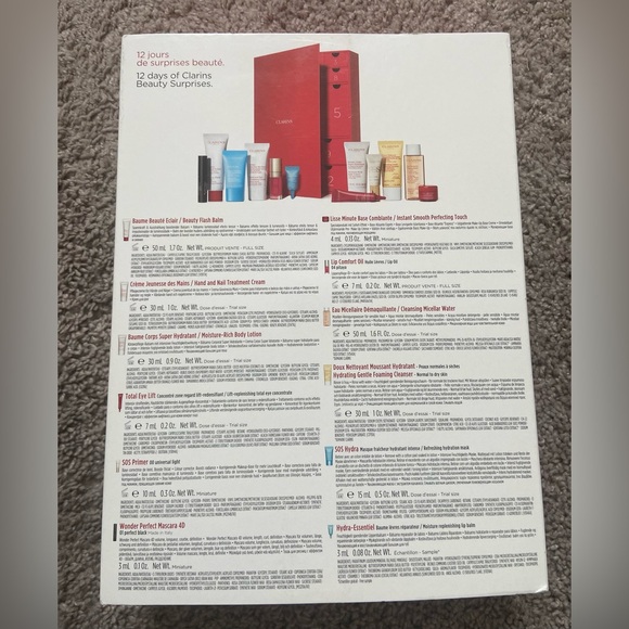 Clarins Empty Box Only -Advent Calendar 12 slots for Makeup or Skincare Items - Picture 7 of 7